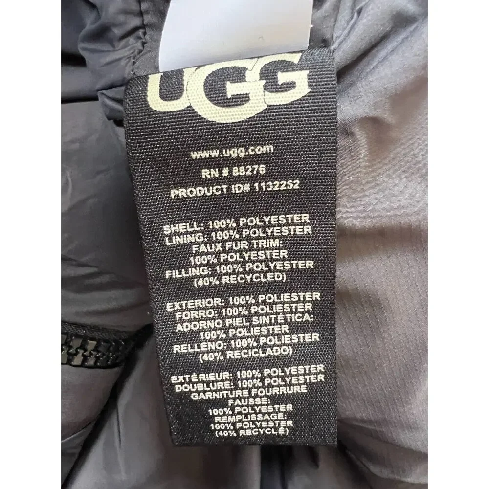 UGG Men's Zoltan Sherpa Puffer Vest Gray Size L NWT
